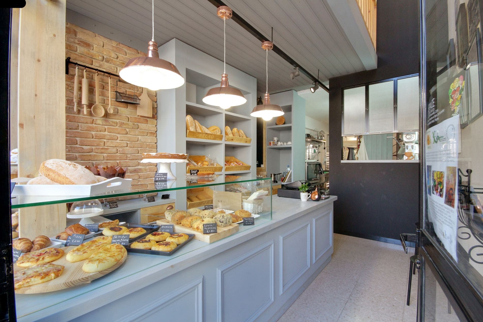 Inside bakery